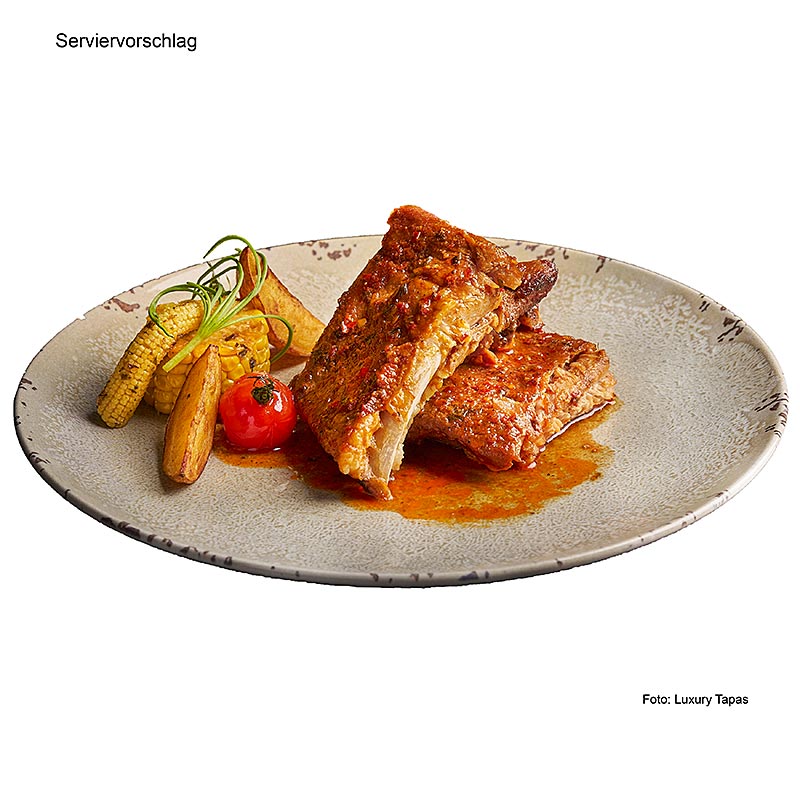 Coaste de porc gatite sous-vide, gratar, tapas de lux - aproximativ 550 g - vid