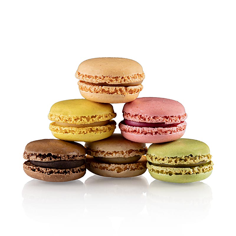 Barreja de macarons, farcits, Ø 3,5 cm, 6 varietats - 864 grams - Cartro