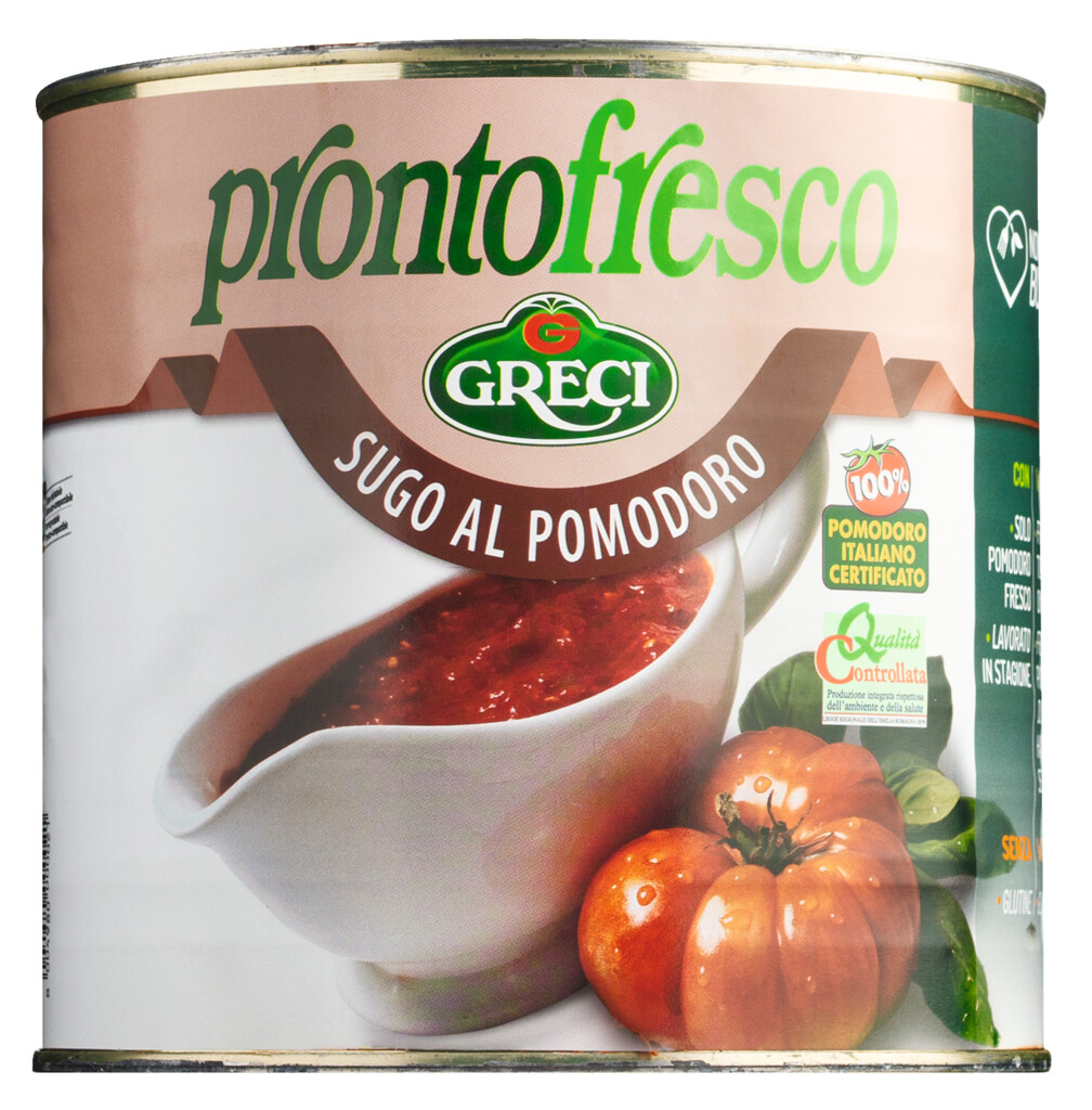 Sugo al pomodoro, paradicsomszosz, Greci Prontofresco - 2500 g - tud