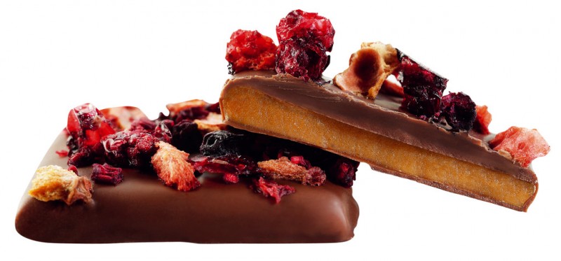 Caramel au Beurre sale et fruits des bois, Salted butter caramel with berries, Dolfin - 200 g - pack