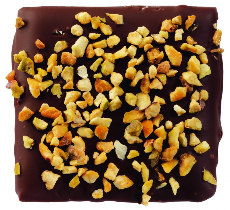 Caramel au Beurre sale aux pistaches grillees, Salted butter caramel with roasted pistachios, Dolfin - 200 g - pack