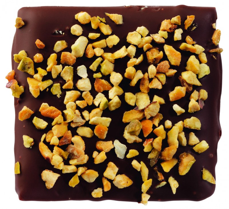 Caramel au Beurre sale aux pistaches grillees, Karamel met gezouten boter en geroosterde pistachenoten, Dolfin - 200 g - pak