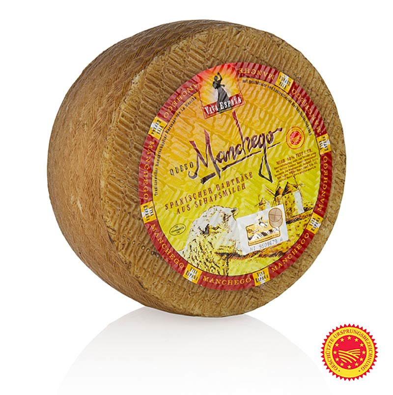 Manchego cheese Viva Espana, aged 6 months, whole wheel, DOP/PDO - about 2.8 kg - vacuum