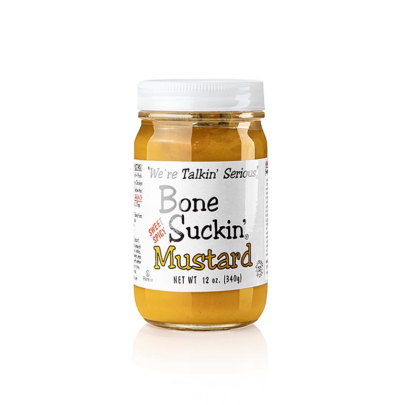 Bone Suckin` Mustard Sweet and Hot, BBQ gorcica, Fordova hrana - 325 ml - Steklo