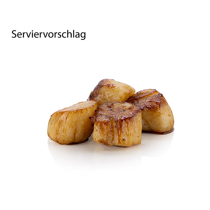 Franska pilgrimsmusslor, utan lojrom, rougie - ca 1 000 g, 48 st - vaska