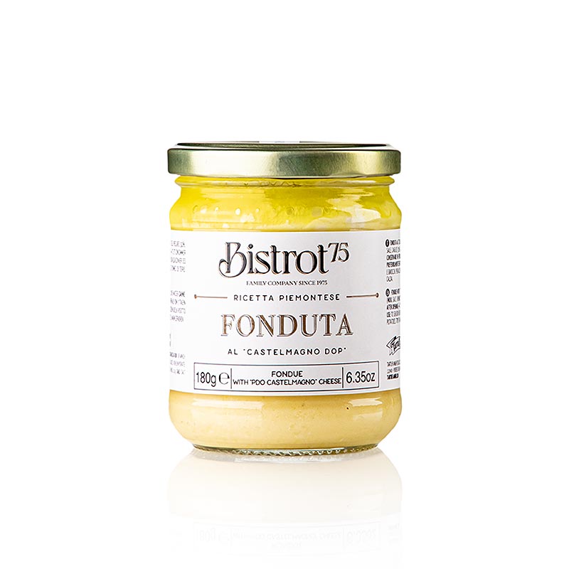 Bistrot 75 - Fonduta - Fondue de queijo com Castelmagno DOP, Taruflanghe - 180 g - Vidro