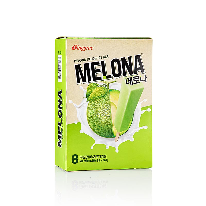 Melona - glace au melon sur batonnet, Binggrae (OG) - 560 g, 8 x 70 ml - Carton
