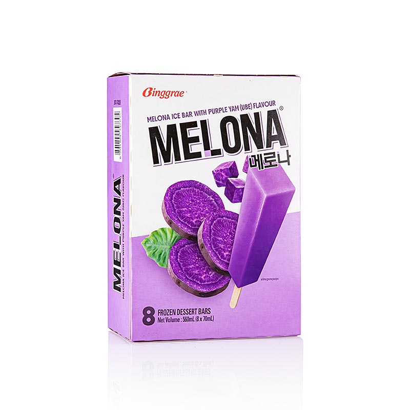 Melona - taro nanuk (fialova tara / ube), Binggrae (OG) - 560 g, 8 x 70 ml - Karton