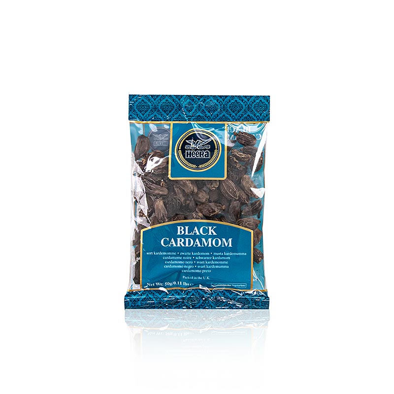 Cardamom, sencer, negre, Heera - 50 g - bossa