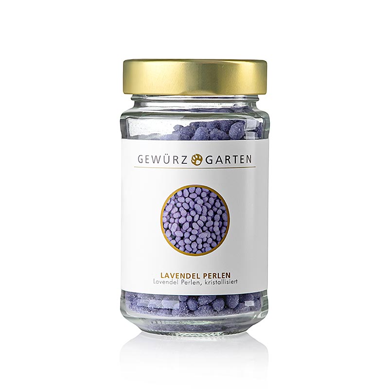 Koraliki przyprawowe z lawendy ogrodowej, krystalizowane - 150g - Szklo