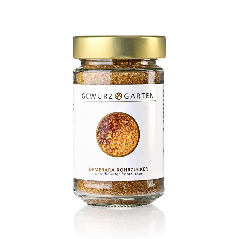 Spice Garden Demerara-sukker, laget av roersukker, med et karamellpreg - 200 g - Glass