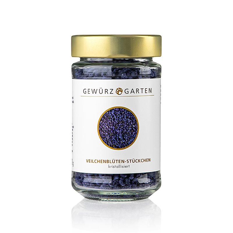 Flores de violeta de jardim de especiarias - pedacos, cristalizadas - 140g - Vidro