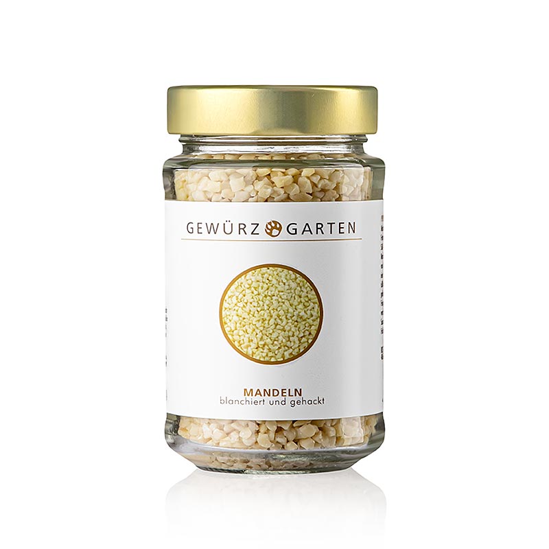 Amandes du jardin aux epices, sucrees, hachees - 125g - Verre
