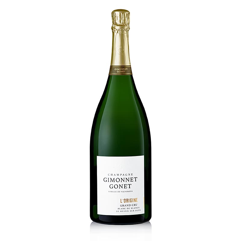 Gimonnet Gonet l`Origine Blanc de Blanc Grand Cru pezsgo, brut, 12 terfogatszazalek, Magnum - 1,5 liter - palackok