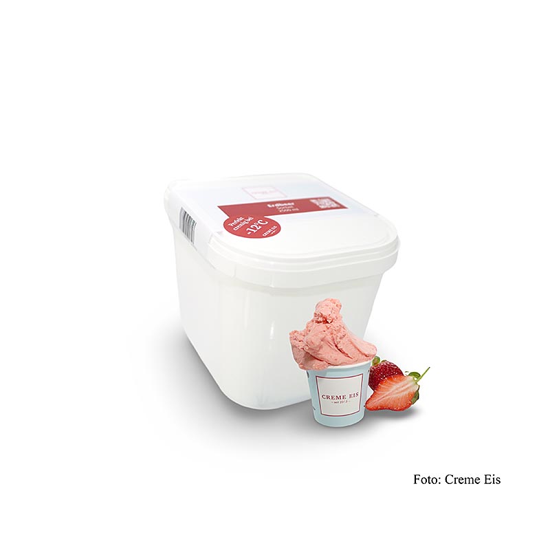 Kremali dondurma - cilek sorbesi, vegan - 2,5 litre - PE kabuk
