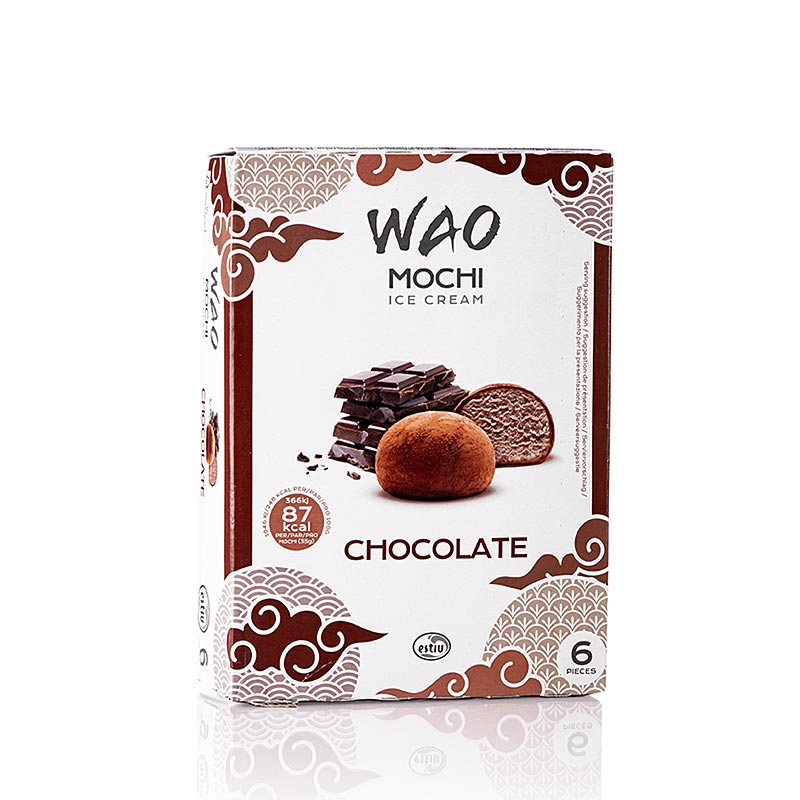 WAO Chocolate Mochi - Mochi cu inghetata de ciocolata - 210 g, 6 x 35 g - Carton