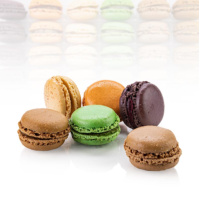 Macarons Mix Les Creatifs, 6 fajta, Delifrance (19F10) - 864 g, 72 x 12 g - Karton