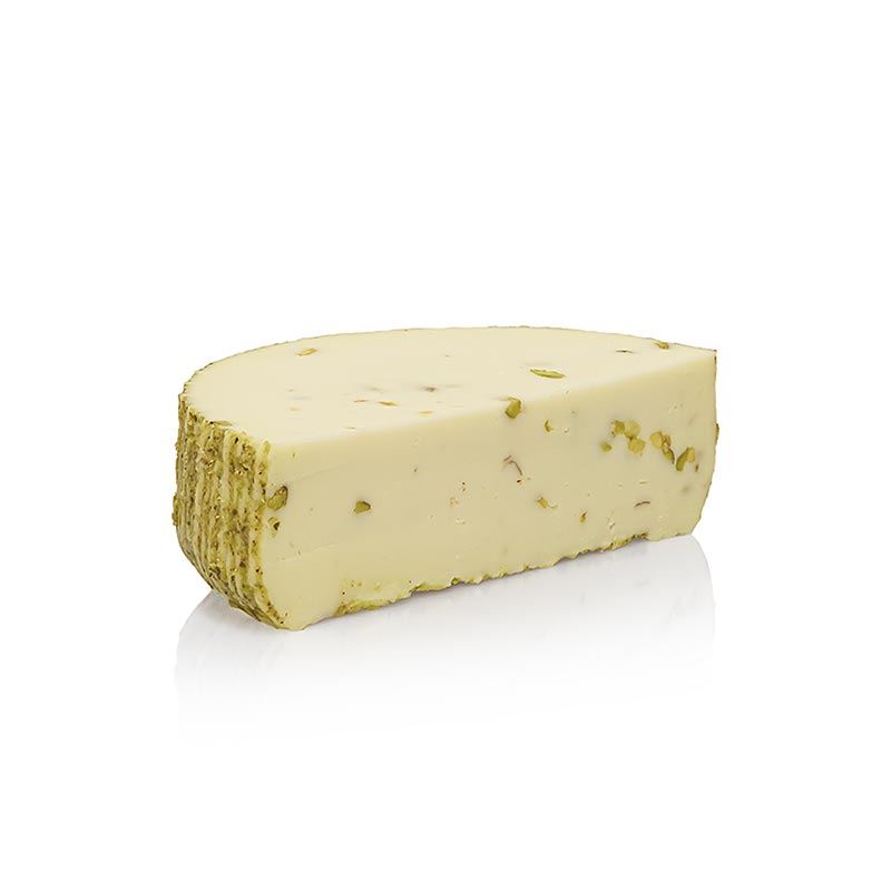 Pecorino Pistachio , en ostepreparat laget av sauemelk, kvarthjul - ca. 800 g - stoevsuger