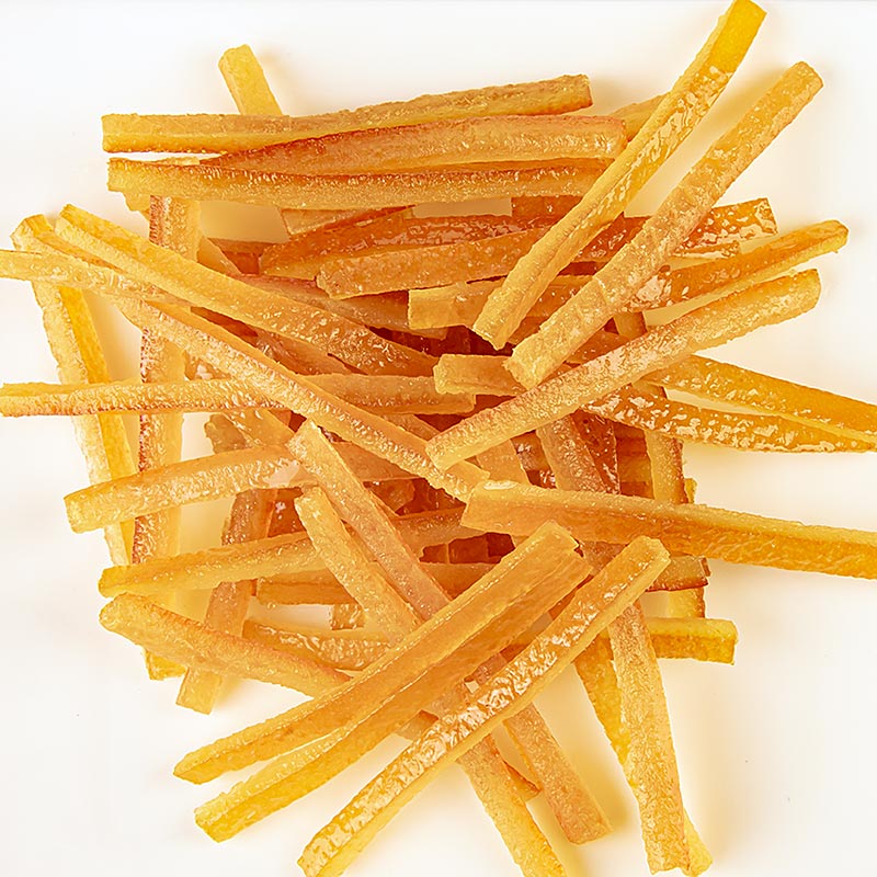 Orangeat, kandierte Orangenschale, in Streifen, Aiguillettes - 1 kg - Beutel