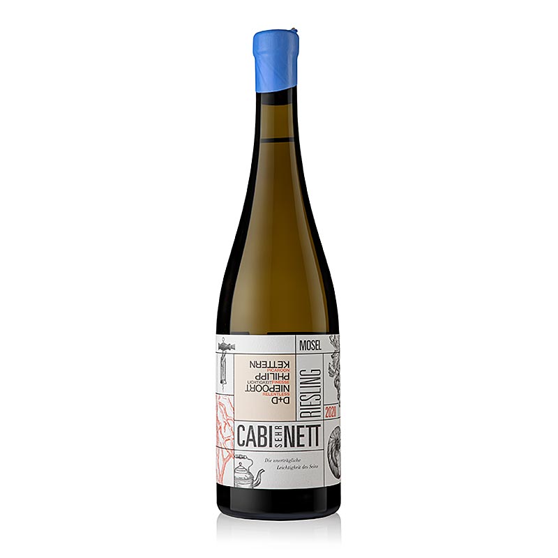 2020er Cabi Sehr Nett Riesling Kabinett, süß, 8 % vol., Fio Wein - 750 ml - Flasche