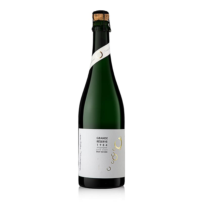 1984 Reserve brut natur (40 yil maya tortusunda olgunlastirilmis) Riesling kopuklu sarap, %10,5 alkol orani, Lauer - 750 ml - Sise