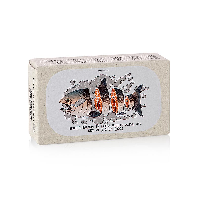 File de somon afumat in ulei de masline extravirgin, Jose Gourmet - 90 de grame - poate