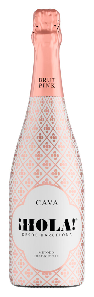 Cava iHola! Desde Barcelona Brut PINK, organsko, penece vino Rose, organsko, blagovne znamke Barcelone - 0,75 l - Steklenicka