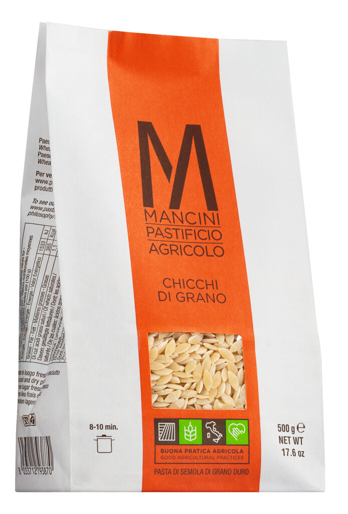 Chicchi di grano, makarnalik bugday irmikli makarna, Makarna Mancini - 500 g - ambalaj