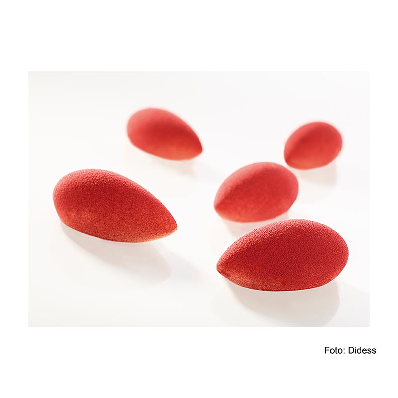 Maxi Quenelle (Quells) rdeca sadna pena, 55x28 mm, 30 kosov, Didess - 360 g, 30 x 12 g - Karton