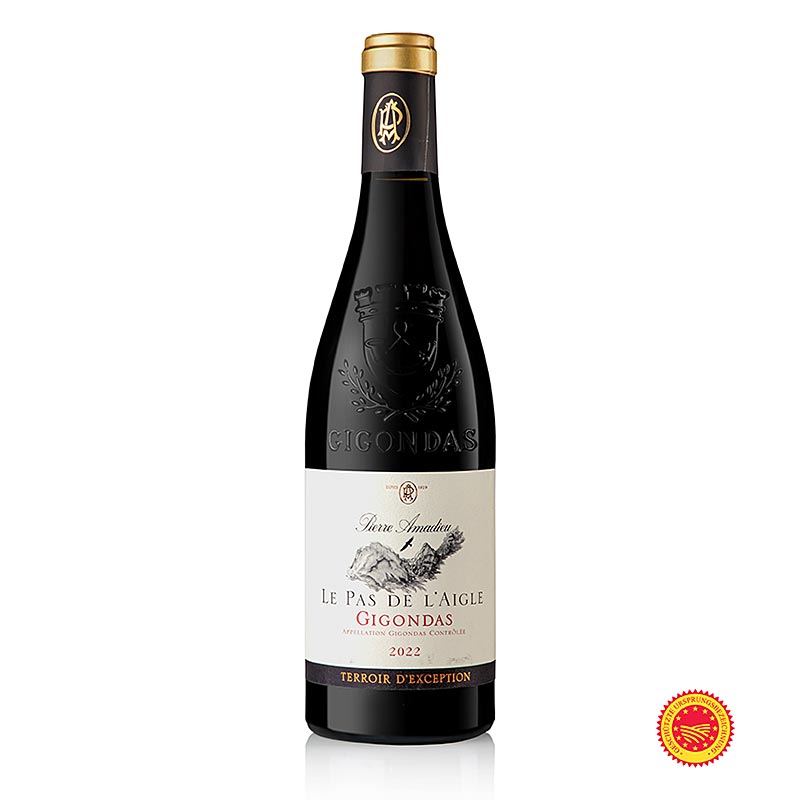 2022 Gigondas Pas de L`Aigle AC, suche, 15,5 % obj., Amadieu - 750 ml - Lahev