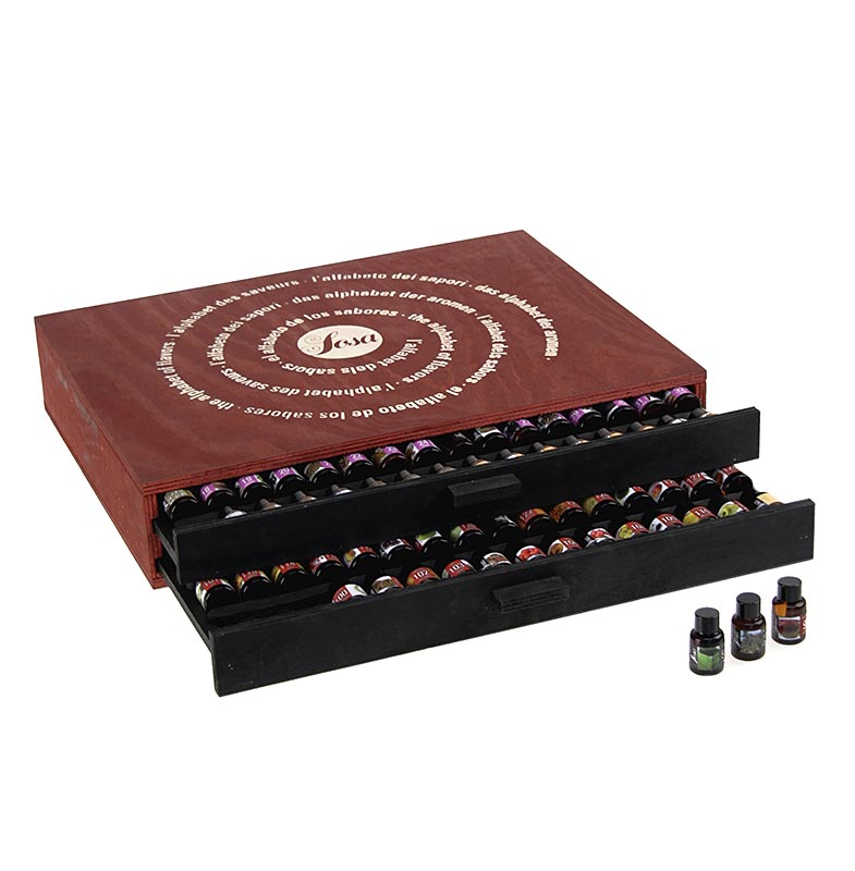 Sosa Aromabox Das Alphabet der Aromen (192 verschiedene Aromen a 3 ml) - 192 Stück a 3ml - Karton Sosa Aromabox Das Alphabet der Aromen (192 verschiedene Aromen a 3 ml) - 192 Stück a 3ml - Karton