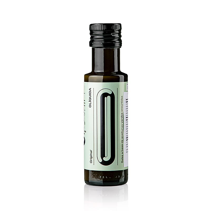 Tekoce zelene olive - omaka iz zelenih oliv (preliv), kaviaroli - 100 ml - Steklenica