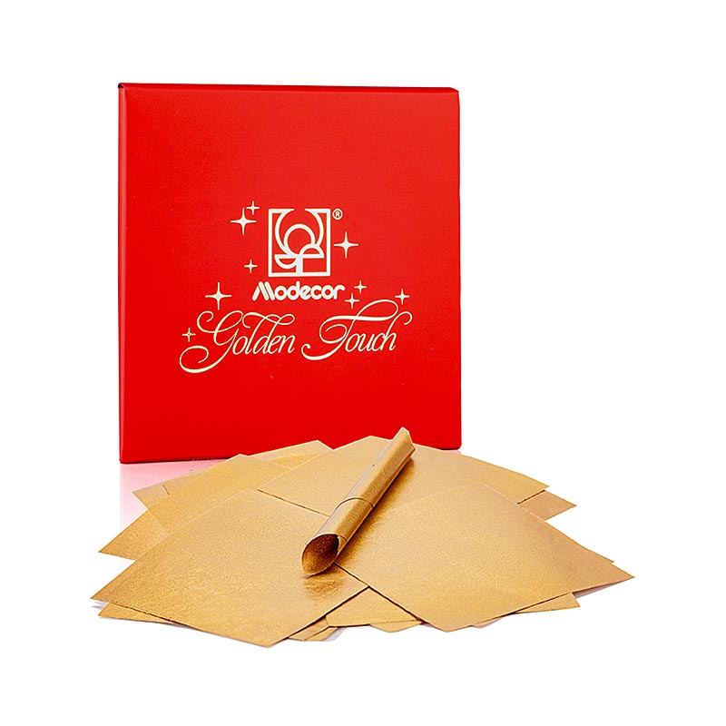Aranyfenyu folia, 8x8cm, Modecor (aranyfust helyettesito) - 45 lap - Karton