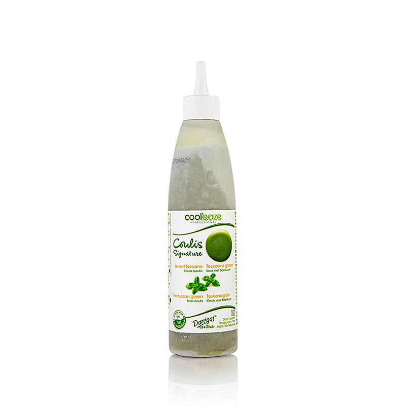 Coulis verd tosca, d`alfabrega, DAREGAL - 240 g - Ampolla de PE