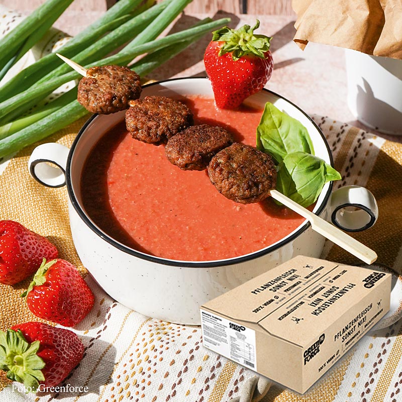 Greenforce - veganske minikjoettboller laget av erteprotein - 3 kg - Kartong