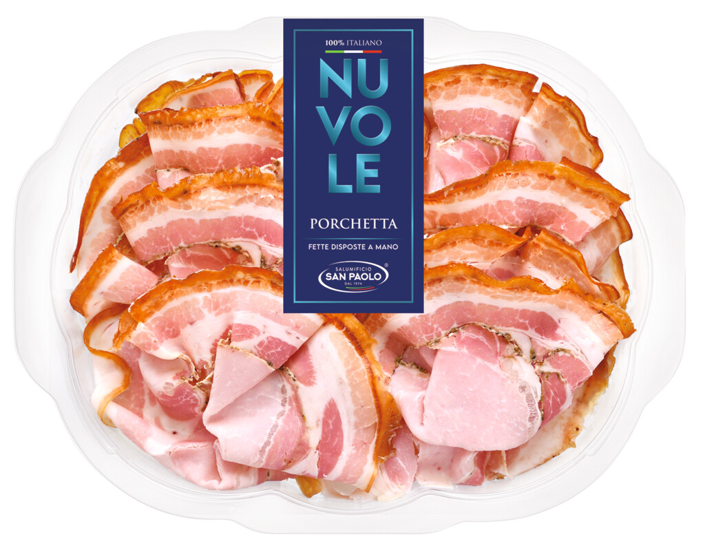Porchetta nazionale, suckling pig, cold cuts, Salumificio San Paolo - 100 g - pack