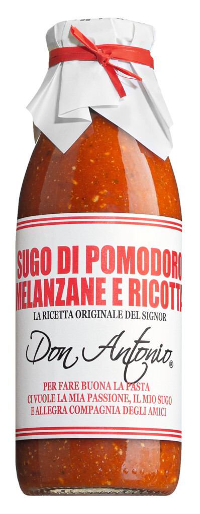 Sugo alla melanzane e ricotta, sos de rosii cu vinete si ricotta, Don Antonio - 480 ml - Sticla
