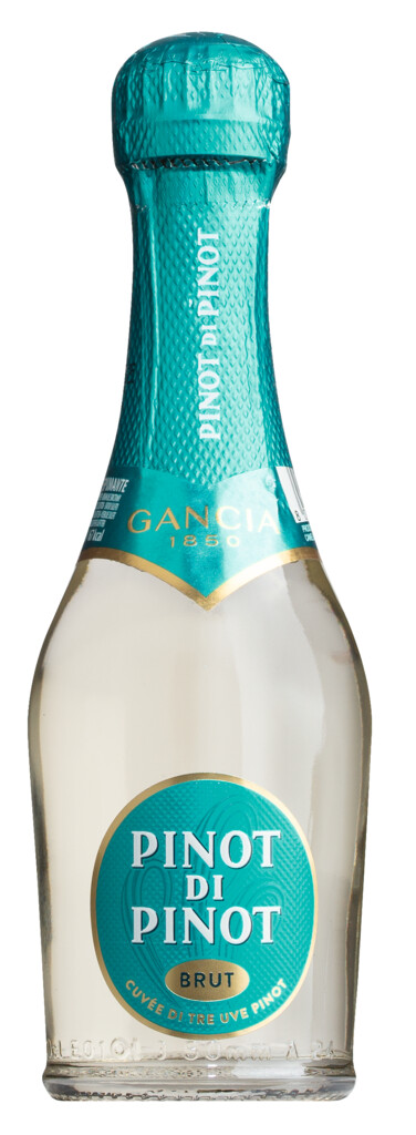 Pinot di Pinot Spumante Brut Cluster, anggur bersoda putih, metode Charmat, Gancia Spumanti - 3x0,2L - mengatur