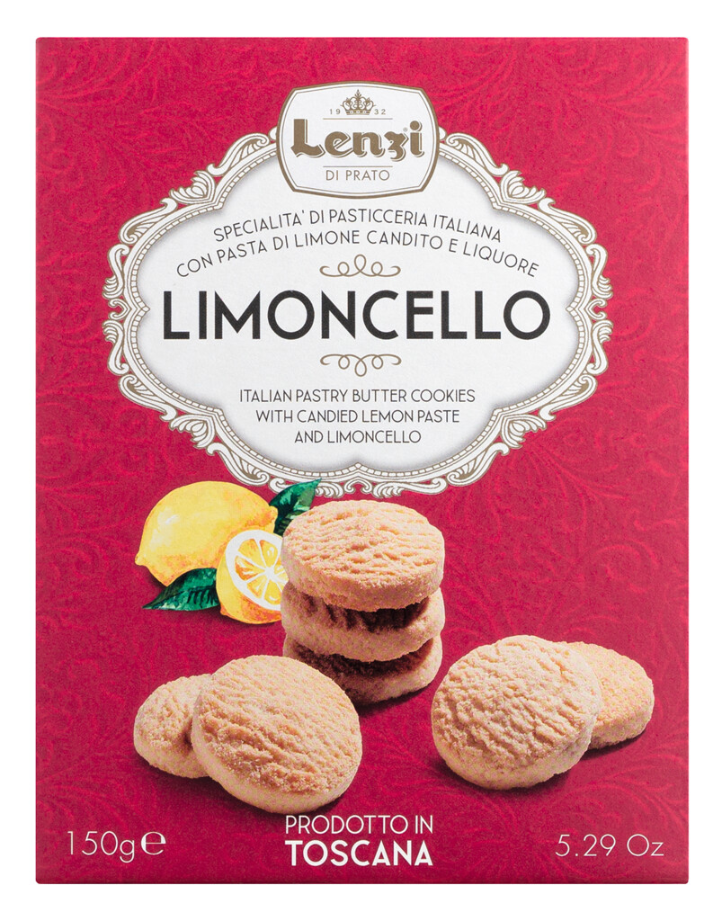 Limoncello - Pasticcini al Limoncello, kue kering dengan limoncello, Lenzi - 150 gram - mengemas