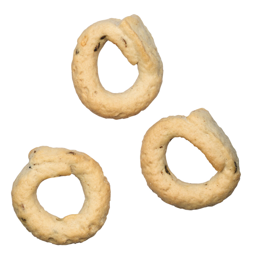 Taralli ai Semi di Finocchio, Salzgebäck mit Fenchelsamen, Terre dei Trulli - 250 g - Beutel