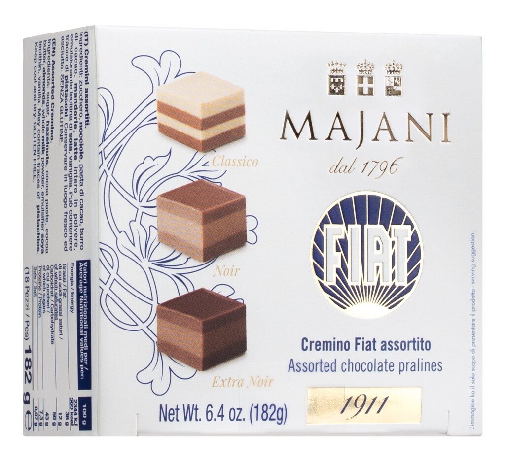 Dadino Fiat Mix, zmes vrstvenych praliniek lieskovoorieskovy kakaovy krem, Majani - 182 g - balenie