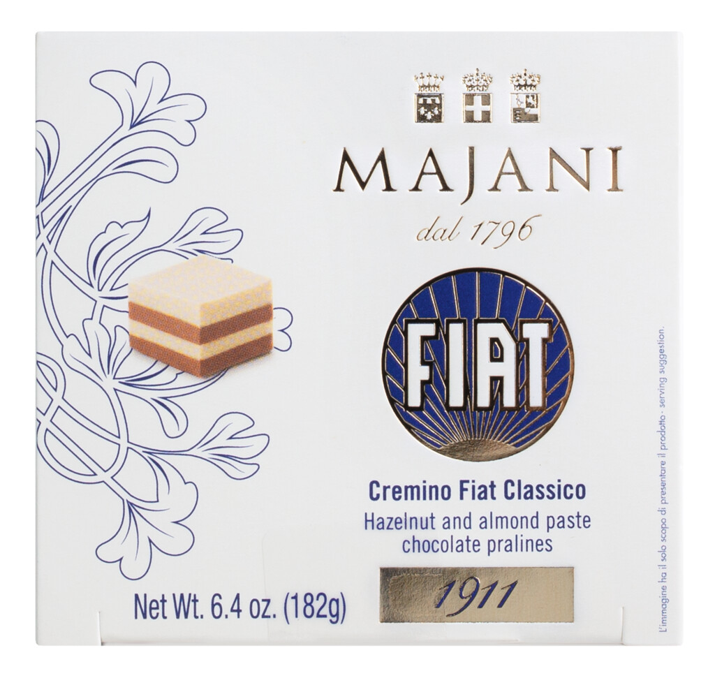 Dadino Fiat Classico, vrstvene cokolady, oriskovy a mandlovy krem, Majani - 182 g - balicek