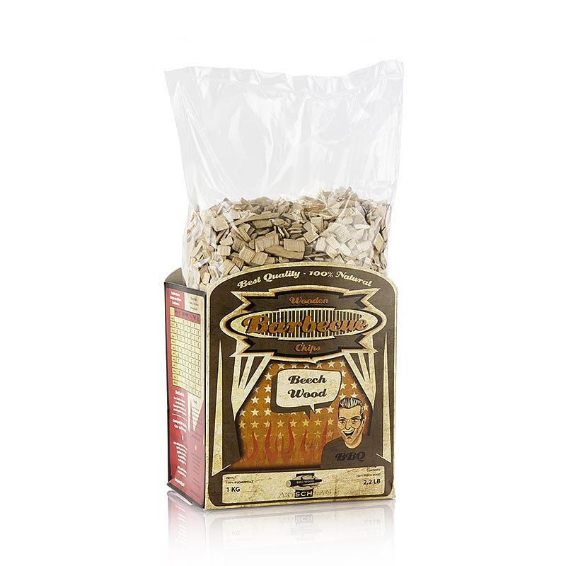 BBQ Grill - Beech Wood Smoker Chips (Beech) - 1 kg - bag