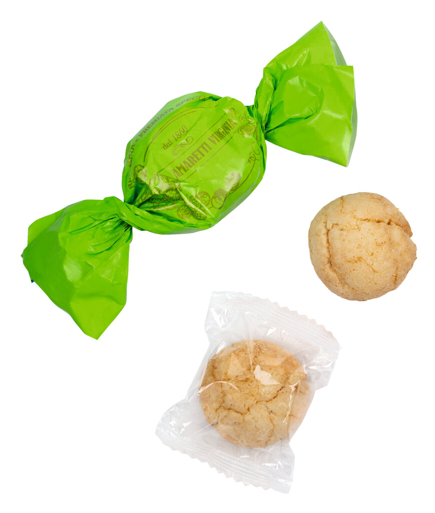 Amaretti classici, metallo biscottiera, macaroons cu migdale moi, staniu, Amaretti Virginia - 220 g - poate