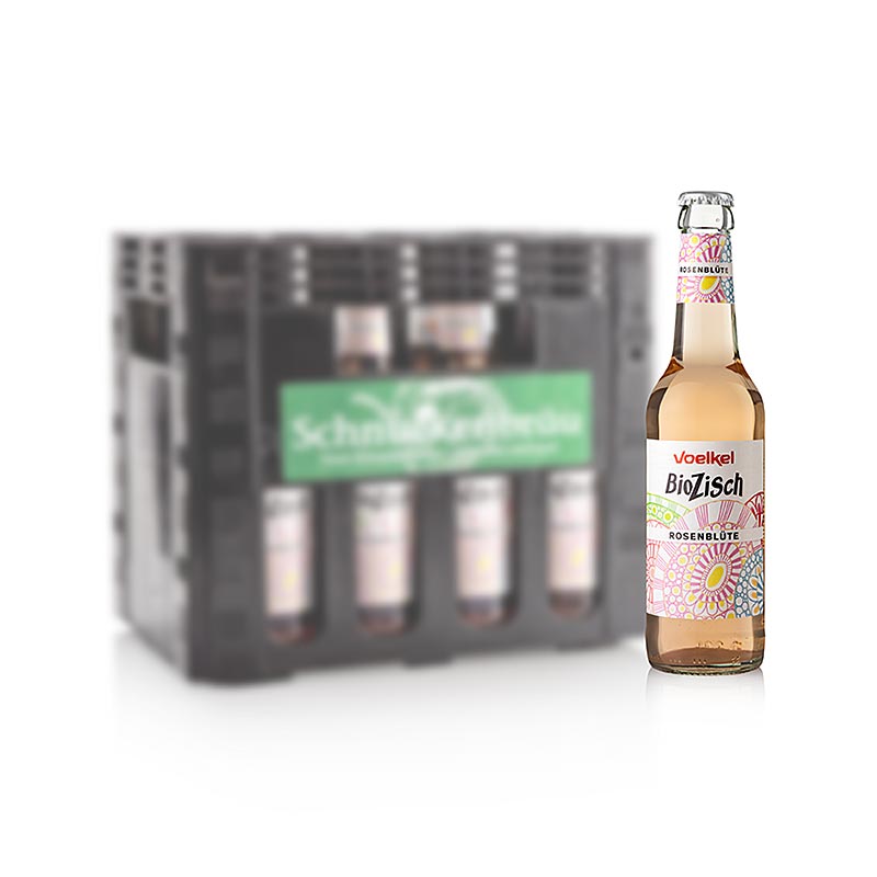 Voelkel BioZisch Rose Blossom, Organik - 3,96 l, 12 x 330ml - Tempat penitipan barang