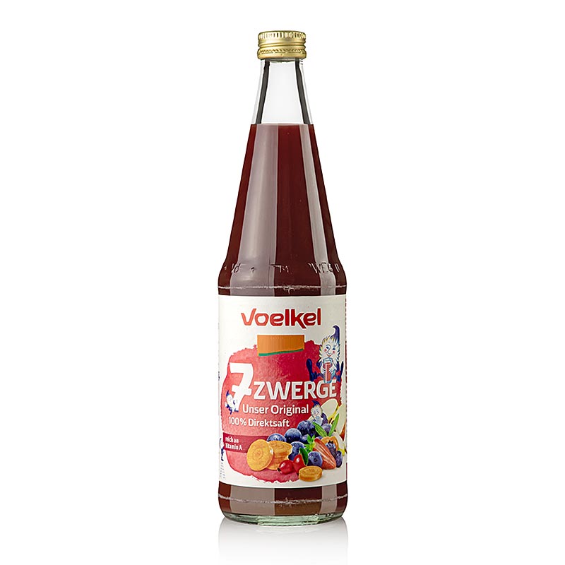 Jus Buah Pelbagai Voelkel 7 Dwarfs, Vegan Organik - 700 ml - Botol