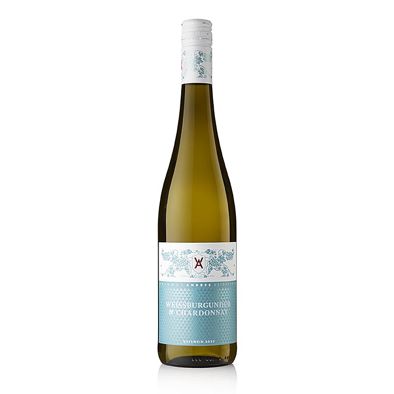 Pinot Blanc et Chardonnay QW 2025, sec, 12,5 % vol., Andres, bio - 750 ml - Bouteille