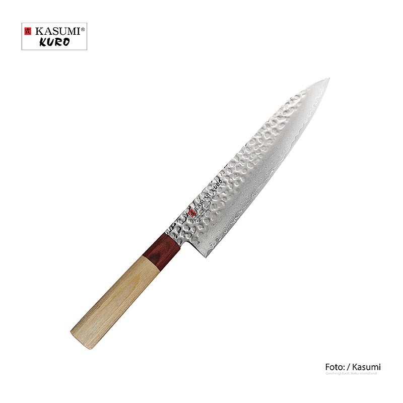 Kuharski noz Kasumi Kuro, 21 cm, natur / rdec - 1 kos - skatla
