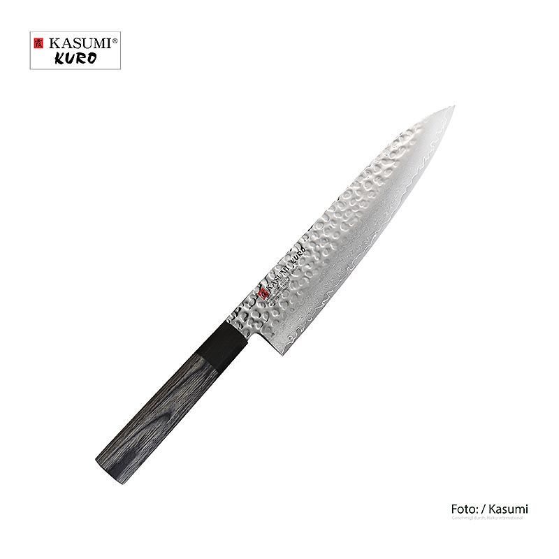 Kasumi Kuro Kochmesser, 21cm, grau / schwarz - 1 Stück - Schachtel