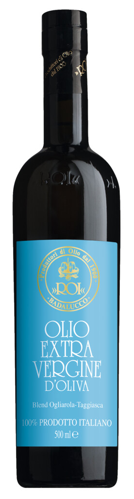 Olio extra vergine cultivar Ogliarola Taggiasca, Natives Olivenöl extra Ogliarola Taggiasca, Olio Roi - 500 ml - Flasche